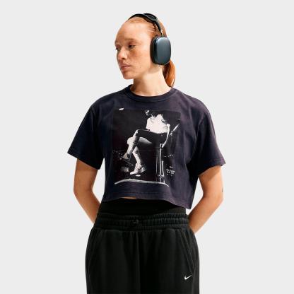Women's Nithtke Basketball Photo T-Shirt - Black