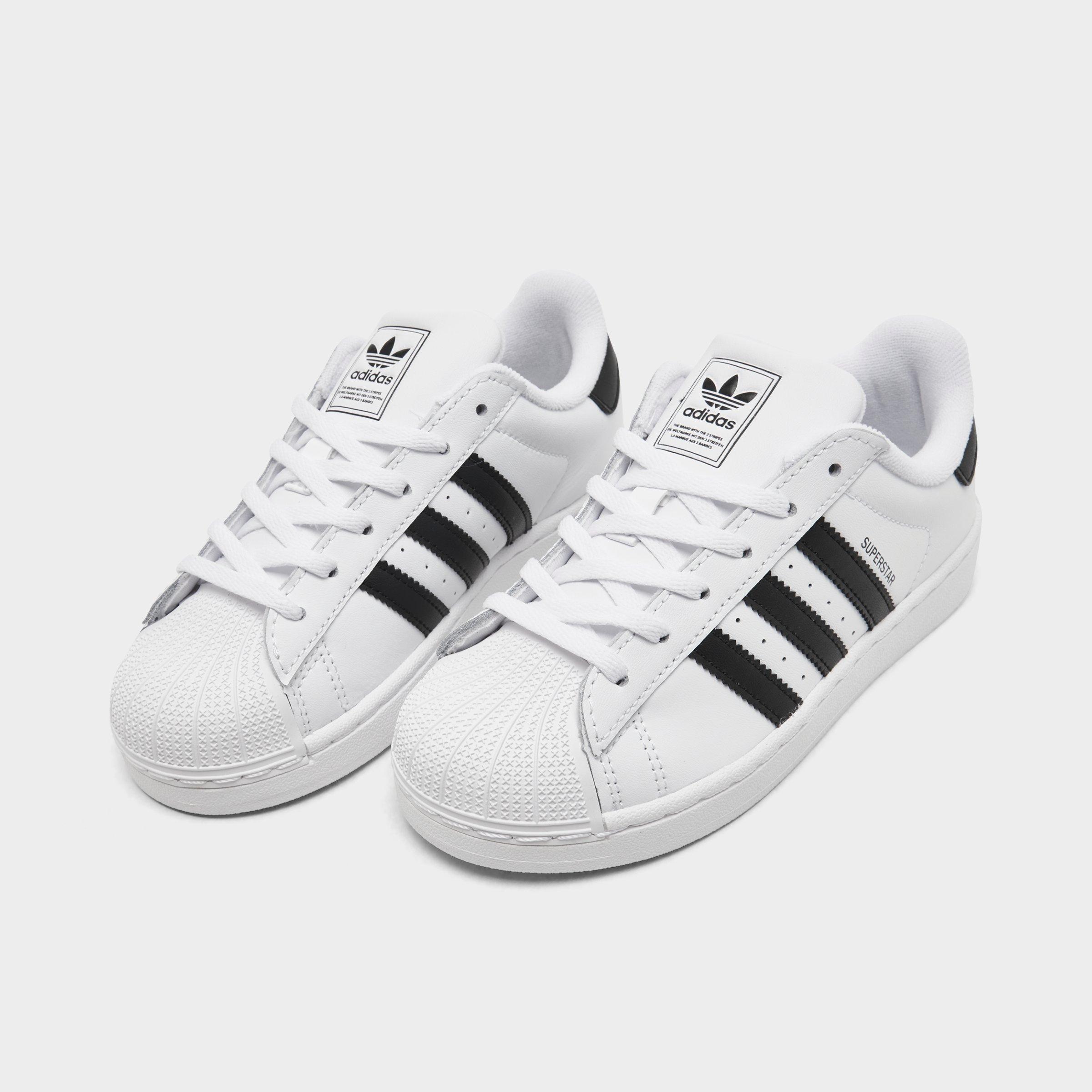 Little Kids' adidas Originals Superstar II Casual Shoes - Cloud White/Core Black/Cloud White - Both shoes facing left