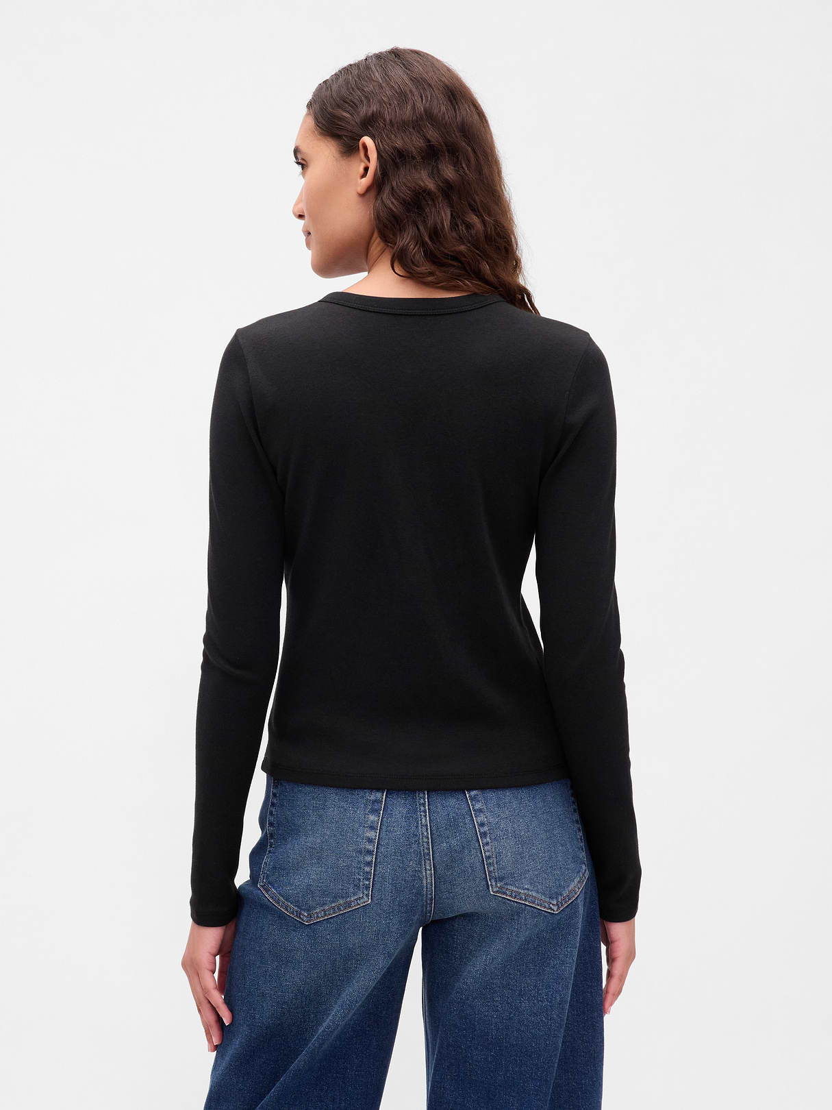 Modern Crewneck Cardigan - Black