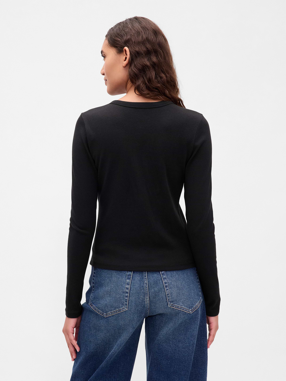 Modern Crewneck Cardigan - Black