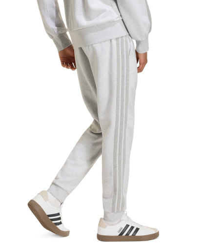 adidas Men's Essentials Three-Stripes Regular-Fit Fleece Joggers - Light Gray Heather