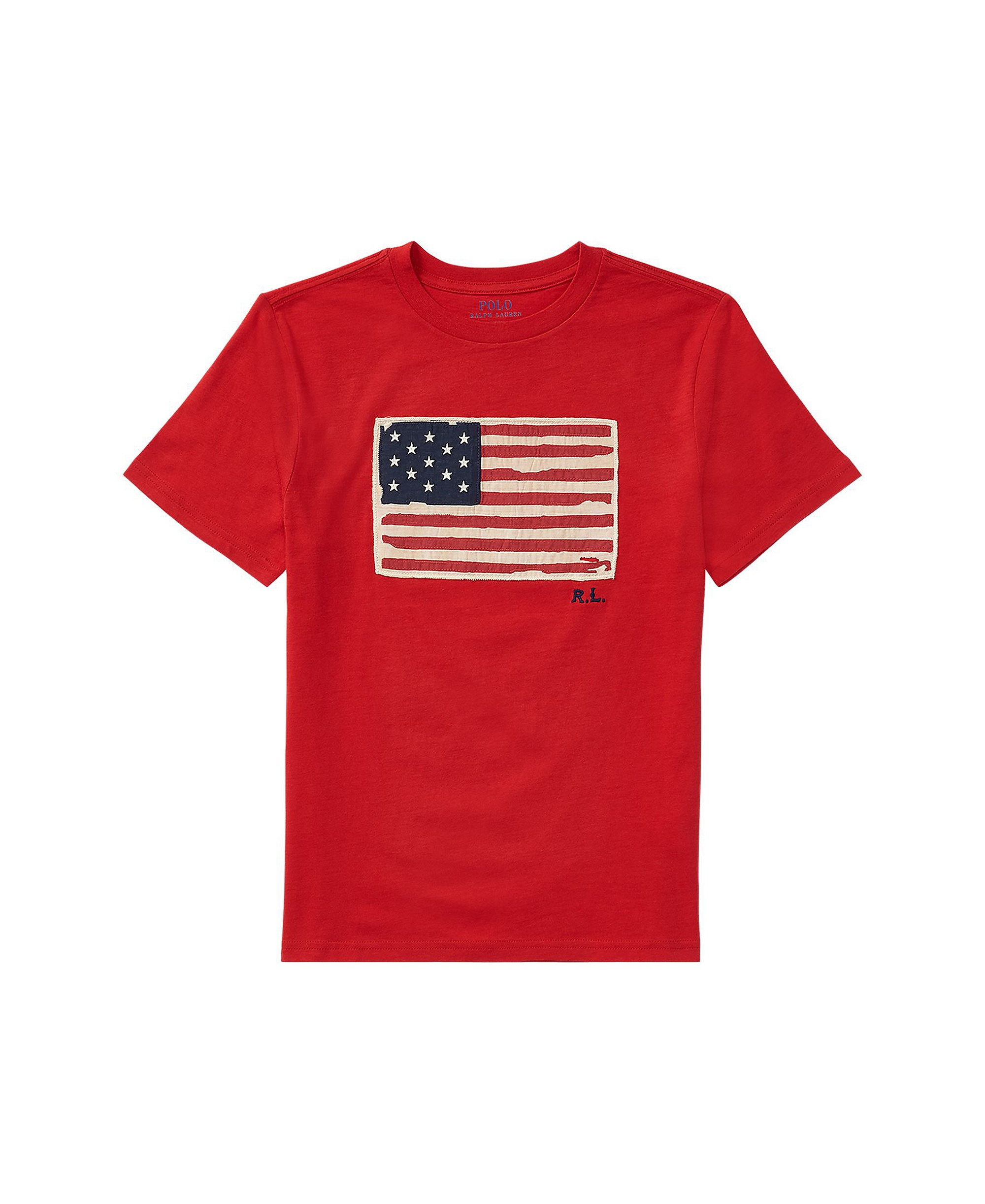 Polo Ralph Lauren Boys' 8-20 Flag Cotton Jersey Tee - Rl 2000 Red