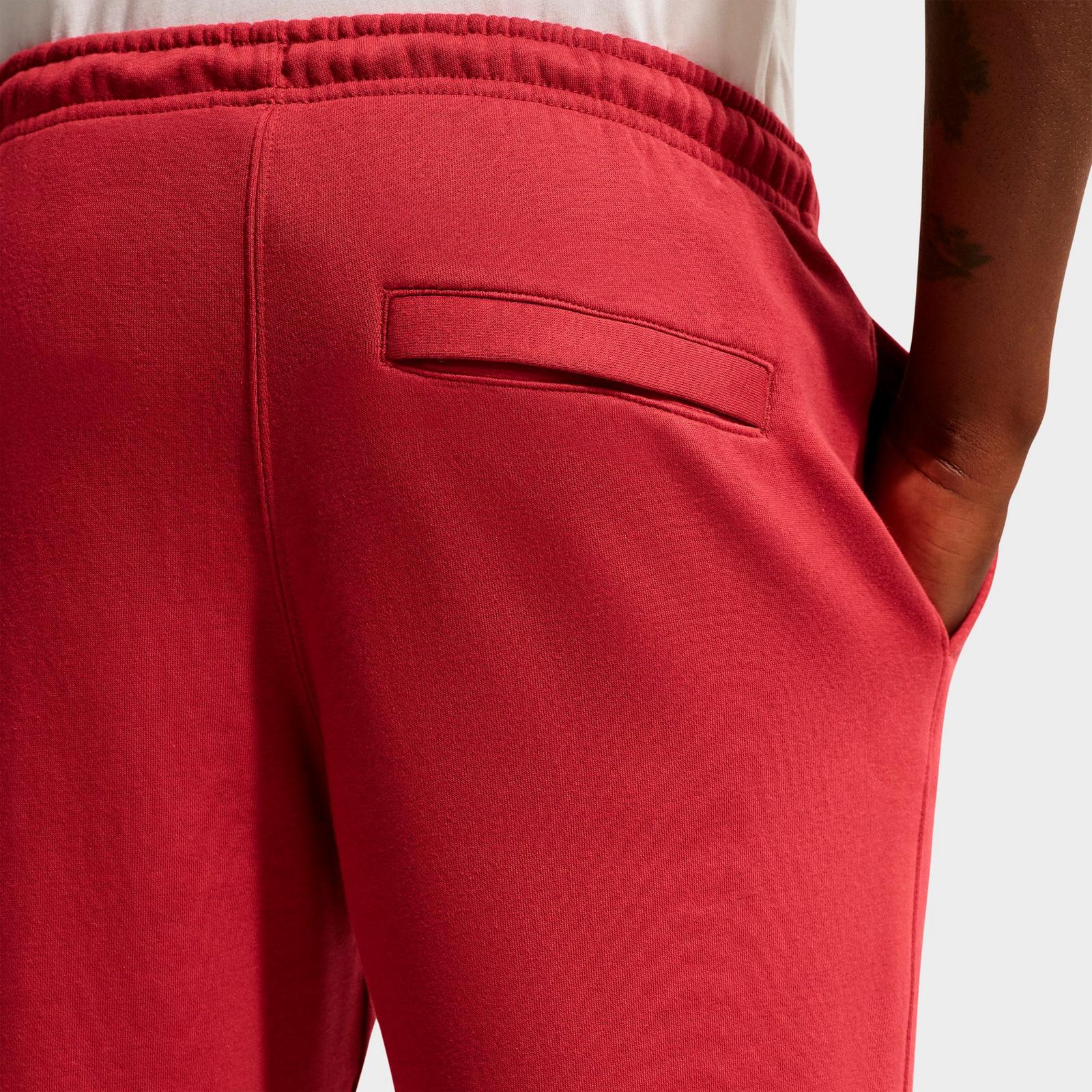 Men's Nike Club Fleece Premium Jogger Pants - Team Crimson/Team Crimson/White