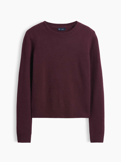 CashSoft Crew Sweater - Purple bordeaux
