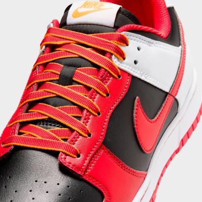 Men's Nithtke Dunk Low Retro Casual Shoes - Part 3 - Black/White/University Gold/University Red - Detail shot