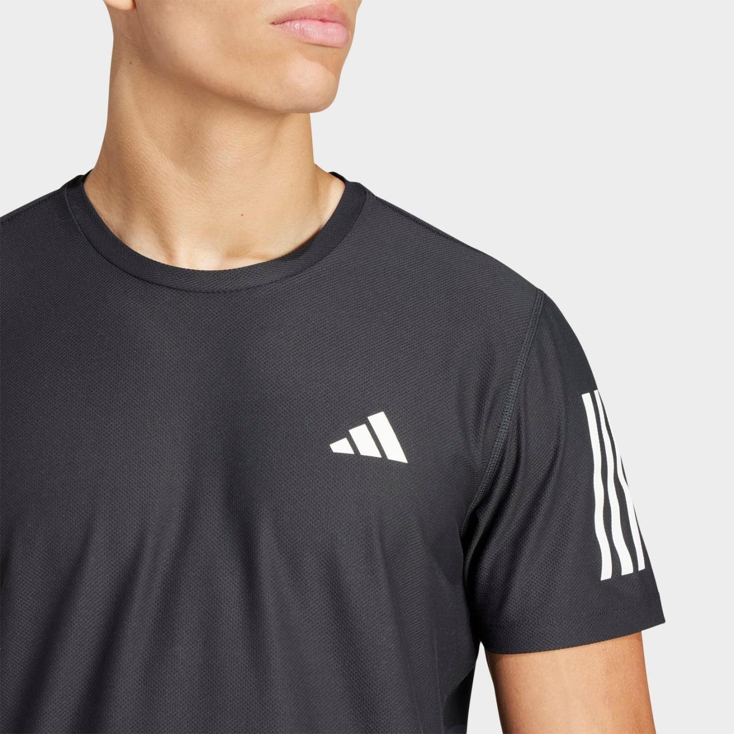 Men's adidas Own The Run T-Shirt - Black - view 3