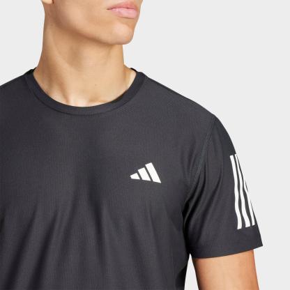 Men's adidas Own The Run T-Shirt - Black - view 3