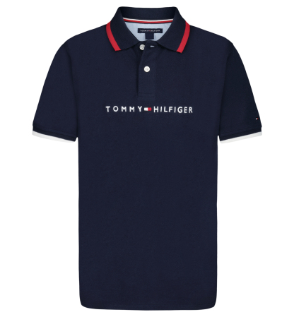 Tommy Hilfiger Boys' 8-20 Tomas Short-Sleeve Tipped Polo Shirt - Navy Blazer