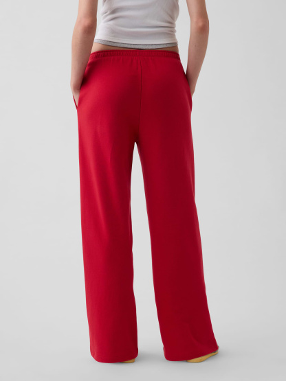 Mid Rise VintageSoft Terry Loose Sweatpants - Red