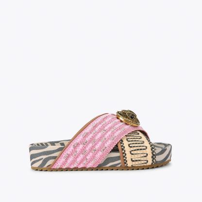 Kurt Geiger London Chelsea Cross Strap Sandal - Pink