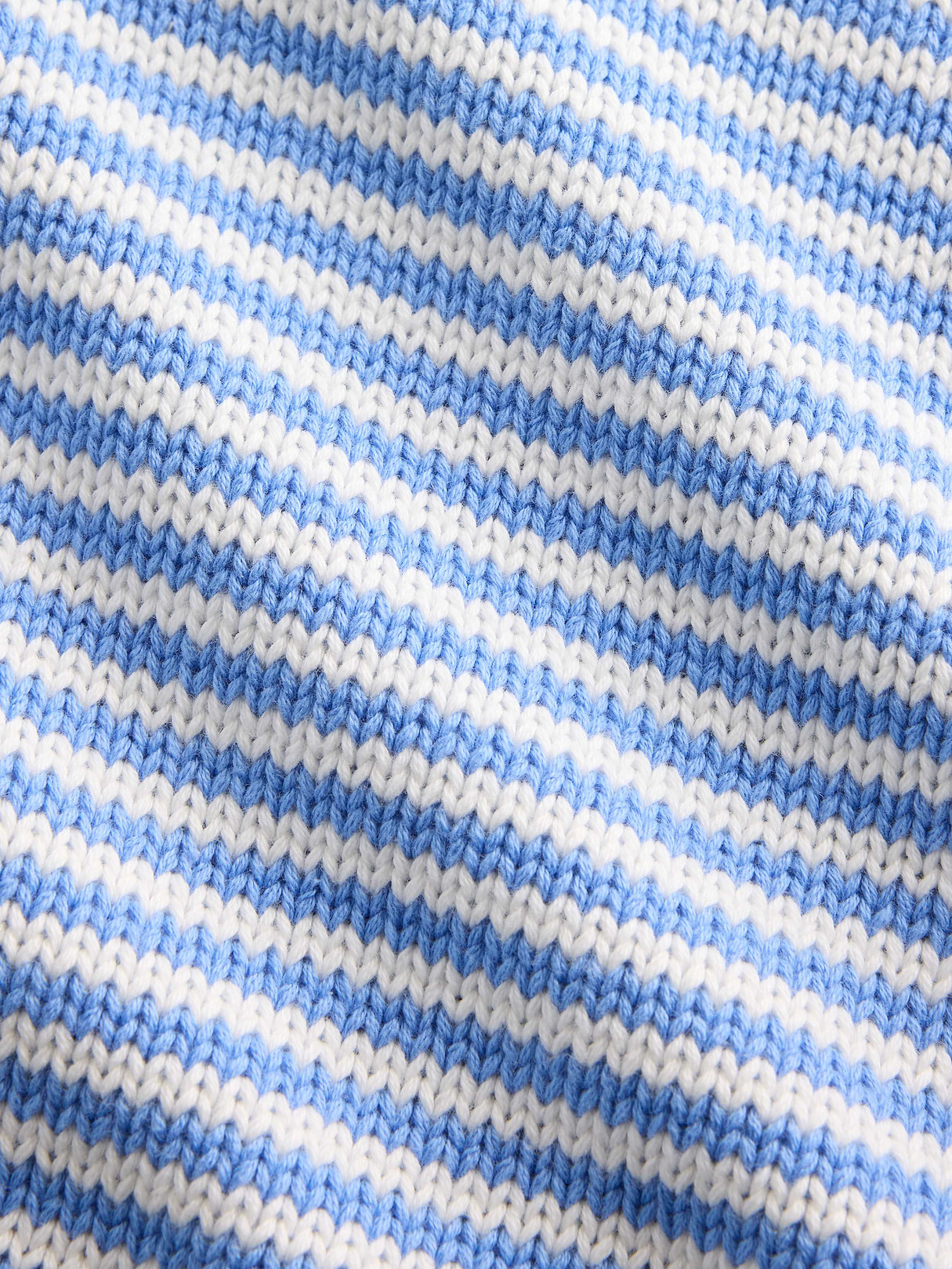 100% Cotton Rollneck Sweater - Blue stripe