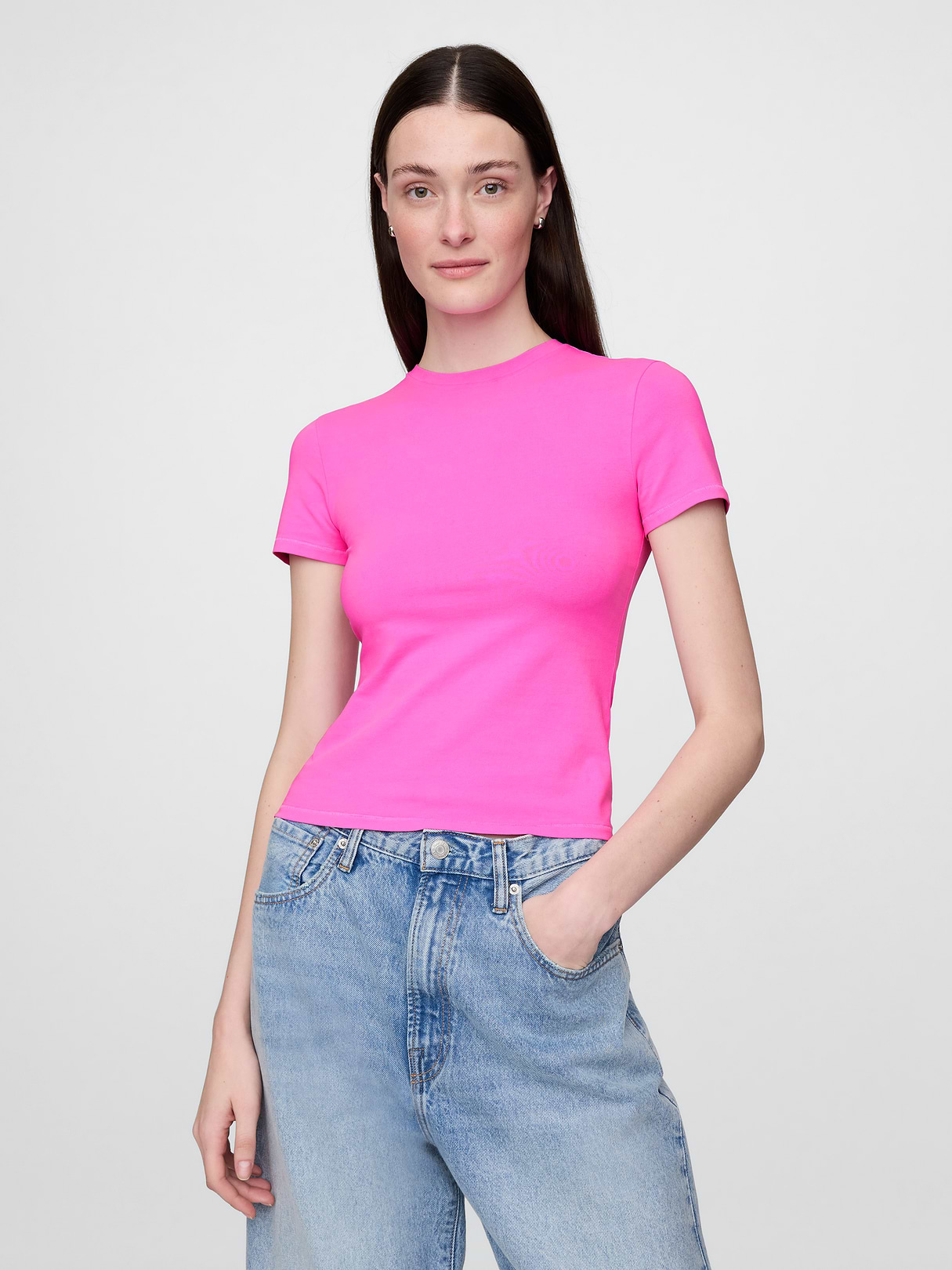 CloseKnit Jersey T-Shirt - Budding pink