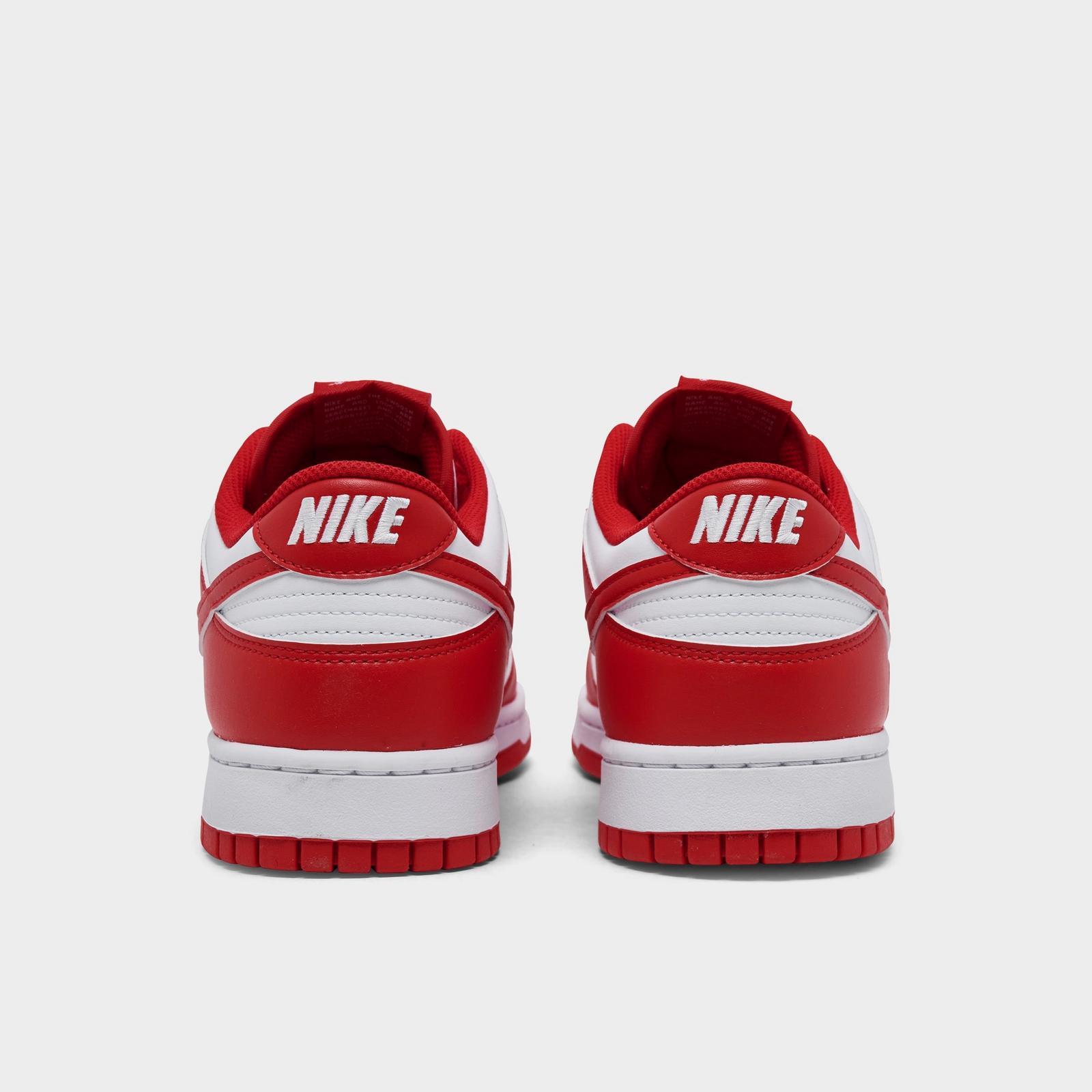 Men's Nike Dunk Low Retro Casual Shoes - White/University Red/White