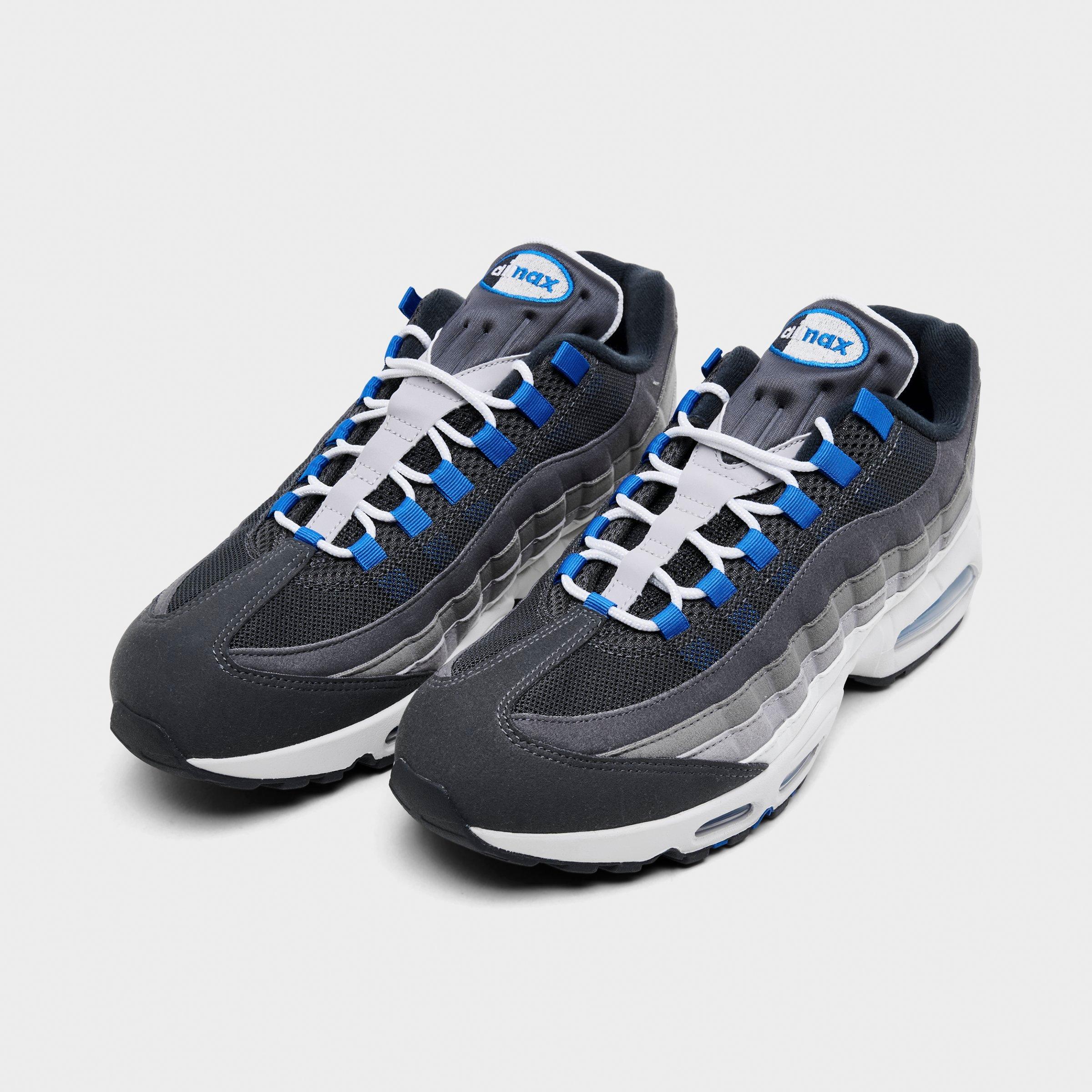 Men's Nithtke Air Max 95 Big Bubble Scorpion Casual Shoes - Part 2 - Anthracite/Blue Spark/Light Graphite - Both shoes facing left
