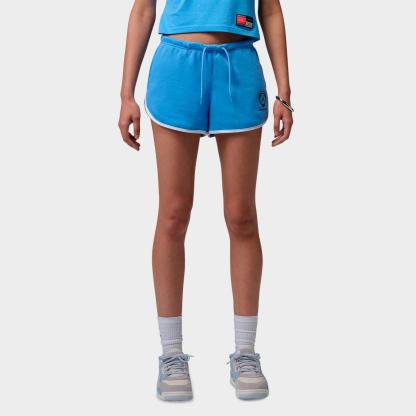 Women's Jordan Brooklyn Fleece Shorts - University Blue/White/Black - view 1