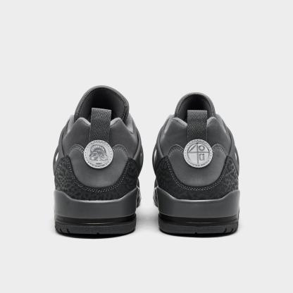 Men's Jordan Spizike Low Casual Shoes - Dark Grey/Black/Aura/Smoke Grey - Left shoe facing left. Outside of the shoe. - view 4