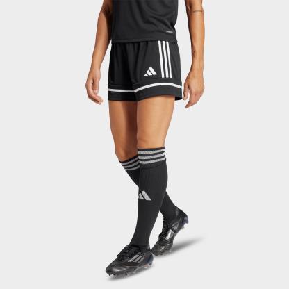 Women's adidas Originals Squadra 25 Short-Length Shorts - Black/Black/White
