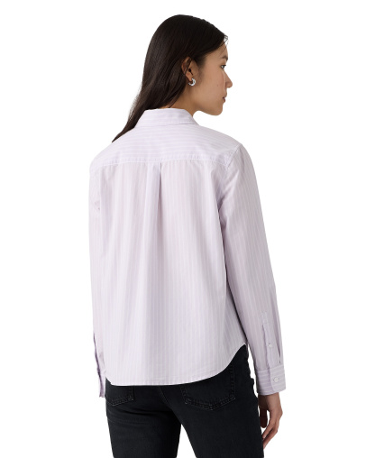 Levi's Women's Carlile Classic Poplin Long-Sleeve Shirt - Helle Stri