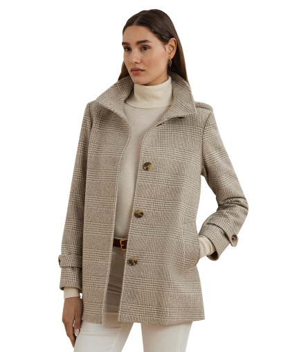 Lauren Ralph Lauren Women's Icon Hooded A-Line Coat, Created for Macy's - Camel/Cream