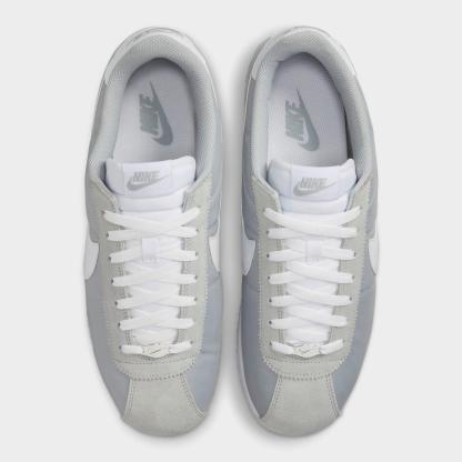 Men's Nithtke Cortez TXT Casual Shoes - Flat Silver/White - Top view
