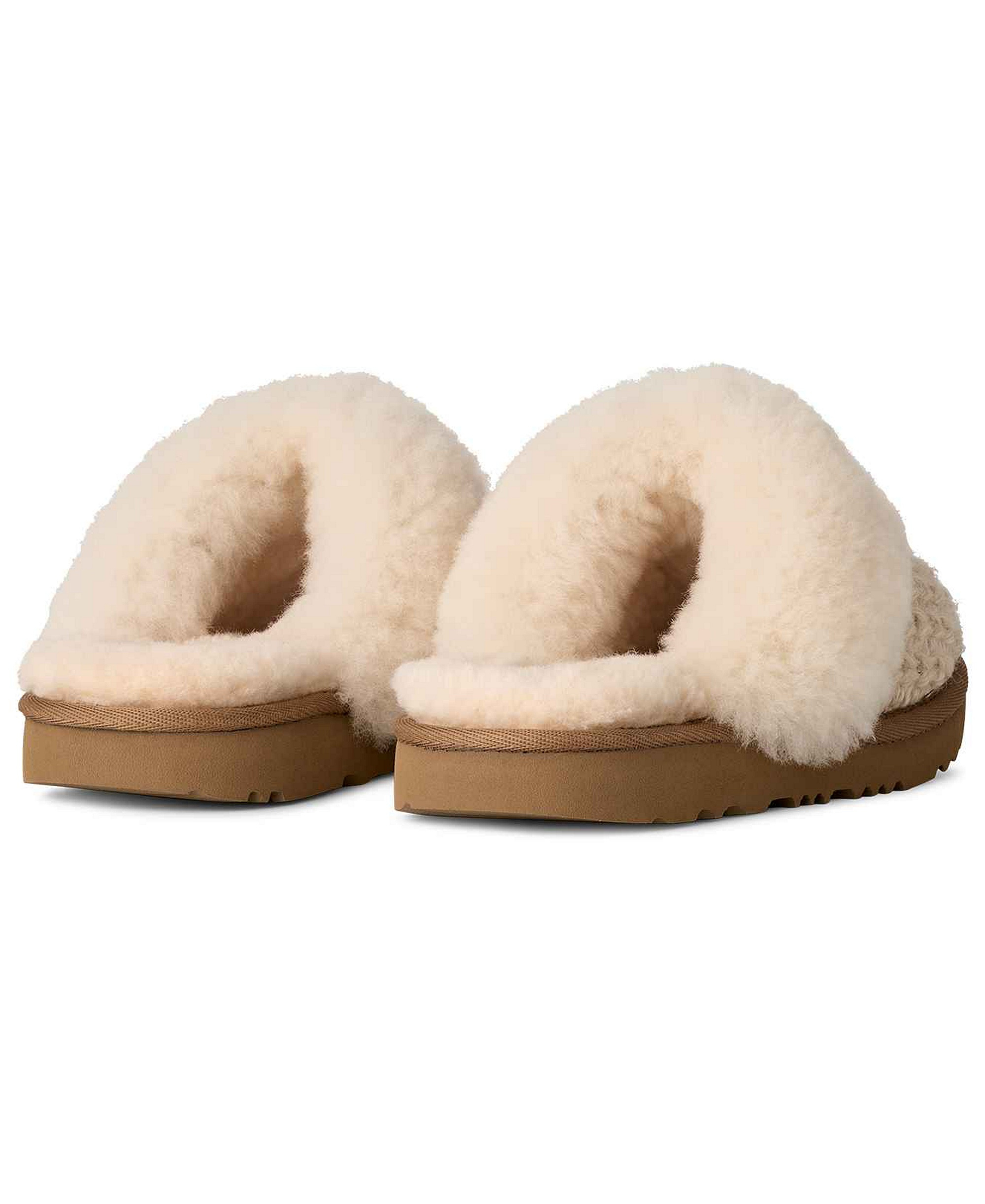 UGG® Kids Cozy II Knit Slip-On Slippers - Cream