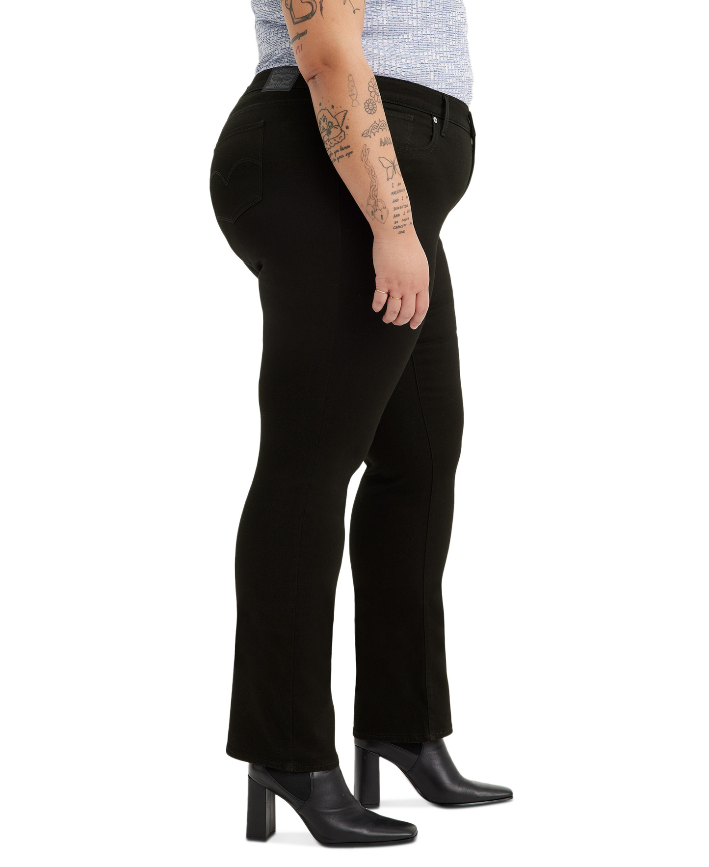 Levi's Women's 314 Shaping Slimming Straight Leg Mid-Rise Jeans - Soft Black