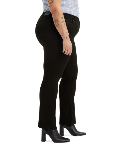 Levi's Women's 314 Shaping Slimming Straight Leg Mid-Rise Jeans - Soft Black