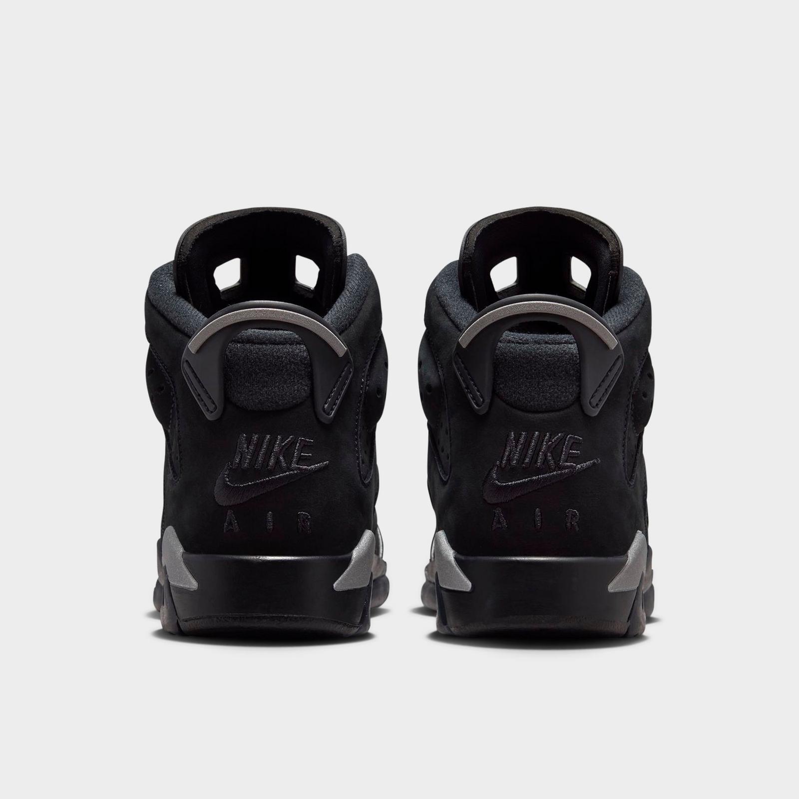 Big Kids' Air Jordan Retro 6 Basketball Shoes - Black/Reflect Silver/Black - view 4