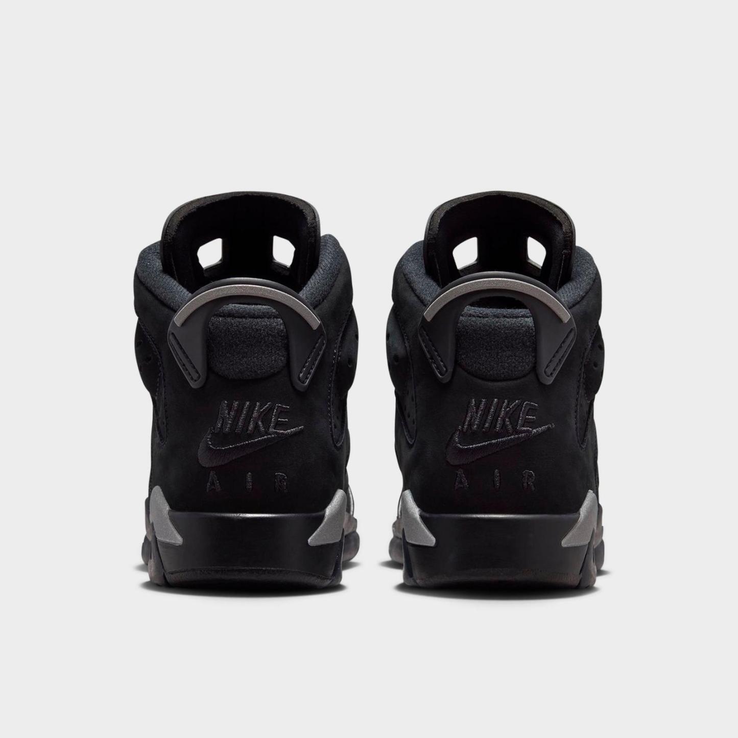 Big Kids' Air Jordan Retro 6 Basketball Shoes - Black/Reflect Silver/Black - view 4