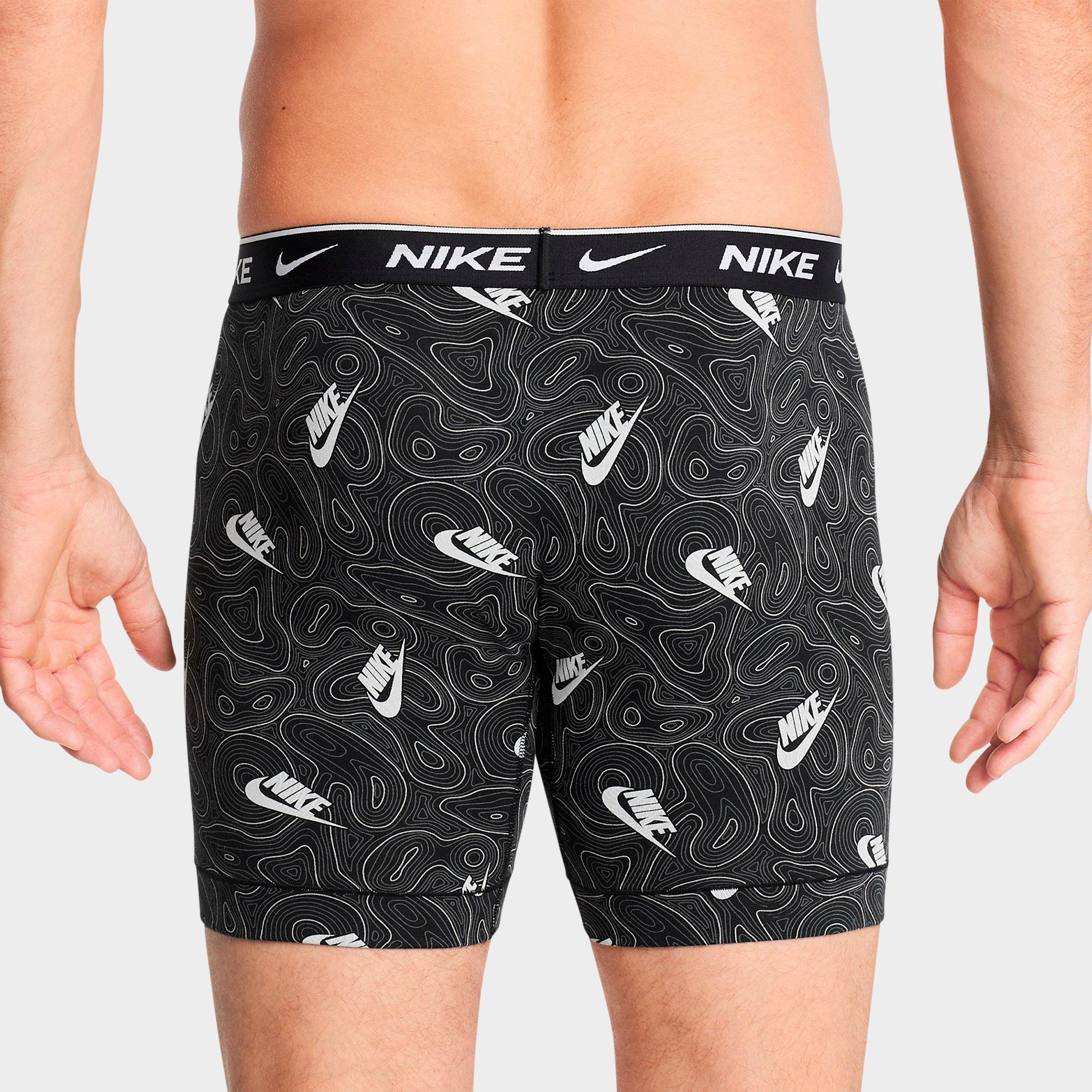 Men's Nithtke Stretch Cotton Boxer Briefs (3-Pack) - Typograph/Black/Red/Grey