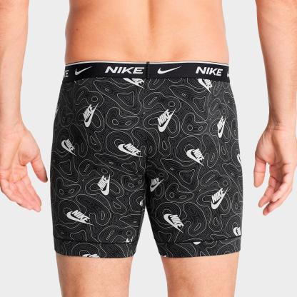 Men's Nithtke Stretch Cotton Boxer Briefs (3-Pack) - Typograph/Black/Red/Grey