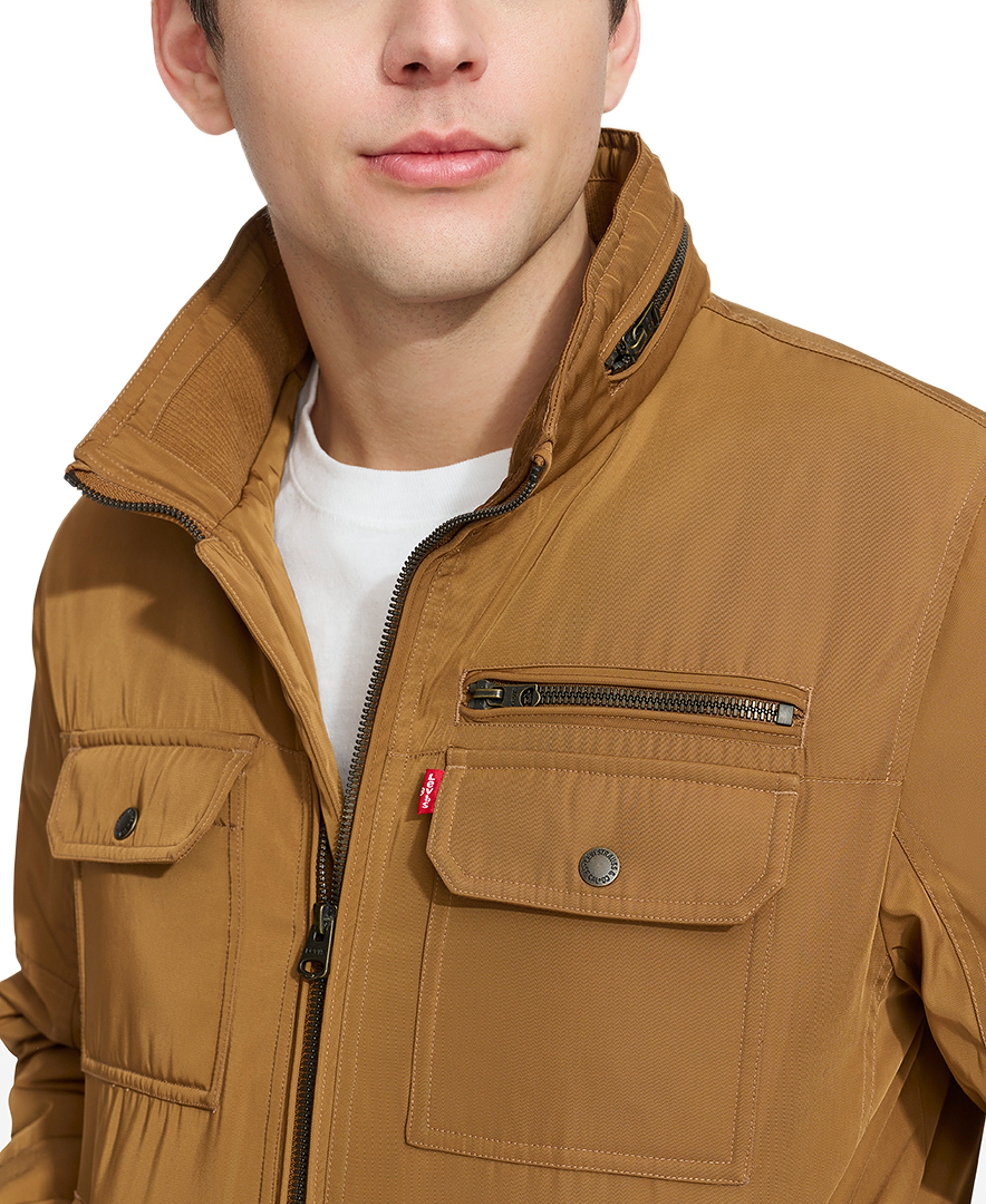 Levi's Men's Twill Stand-Collar Jacket - Brown
