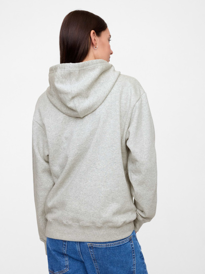 Relaxed Gap Logo Hoodie - light heather gray