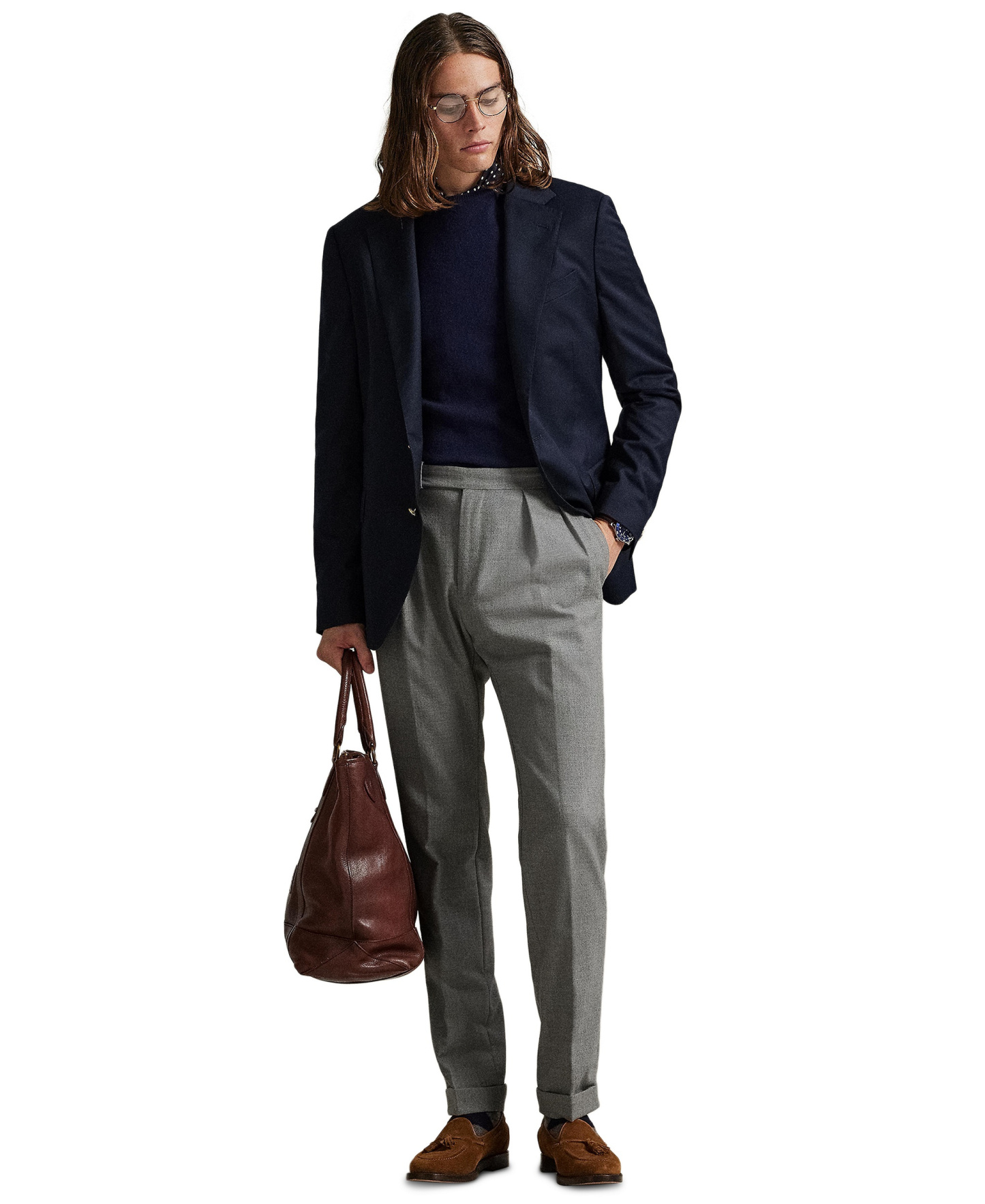 Polo Ralph Lauren Men's Polo Modern Wool-Blend Gabardine Blazer - Navy
