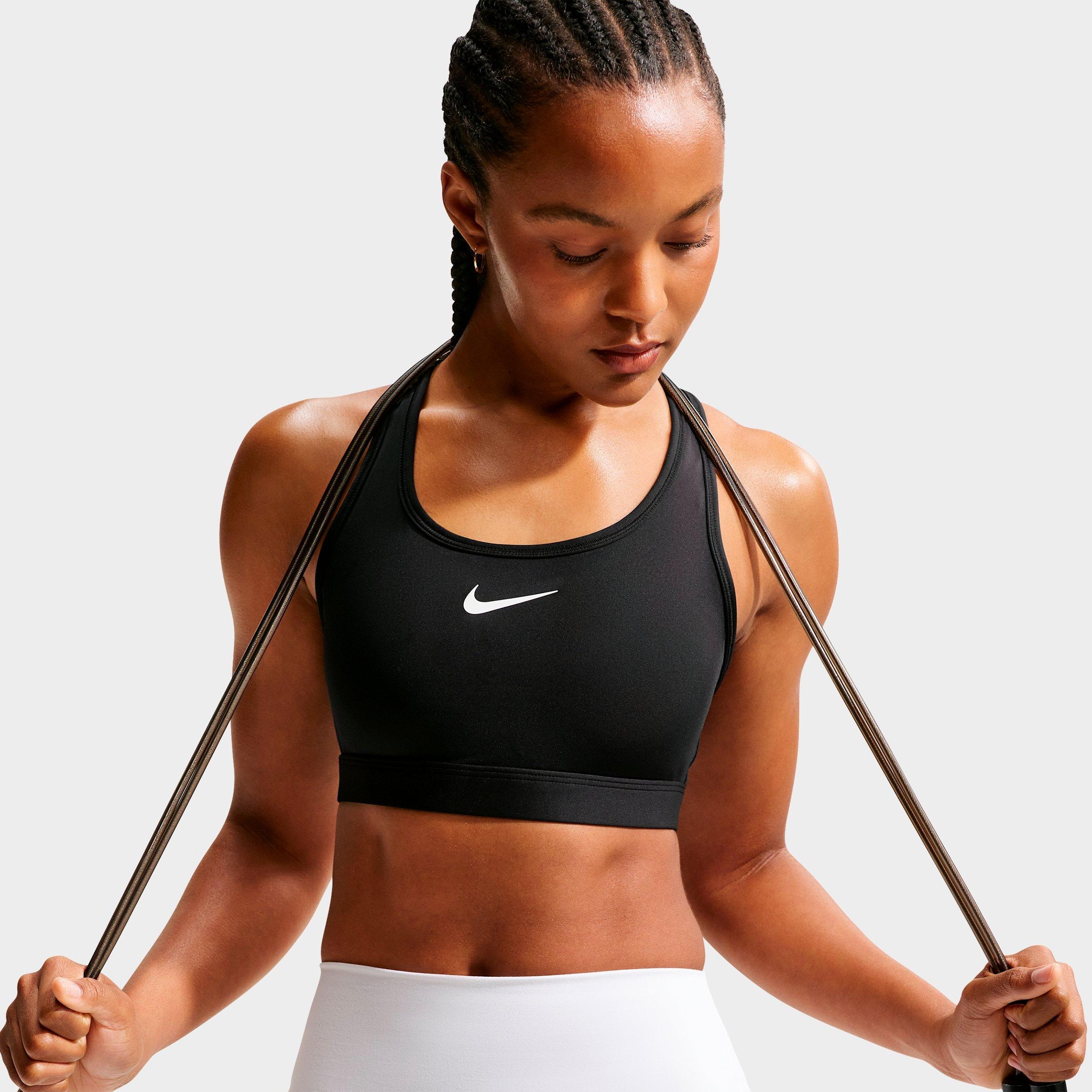 Women's Nithtke Swoosh Medium Support Sports Bra - Black/White