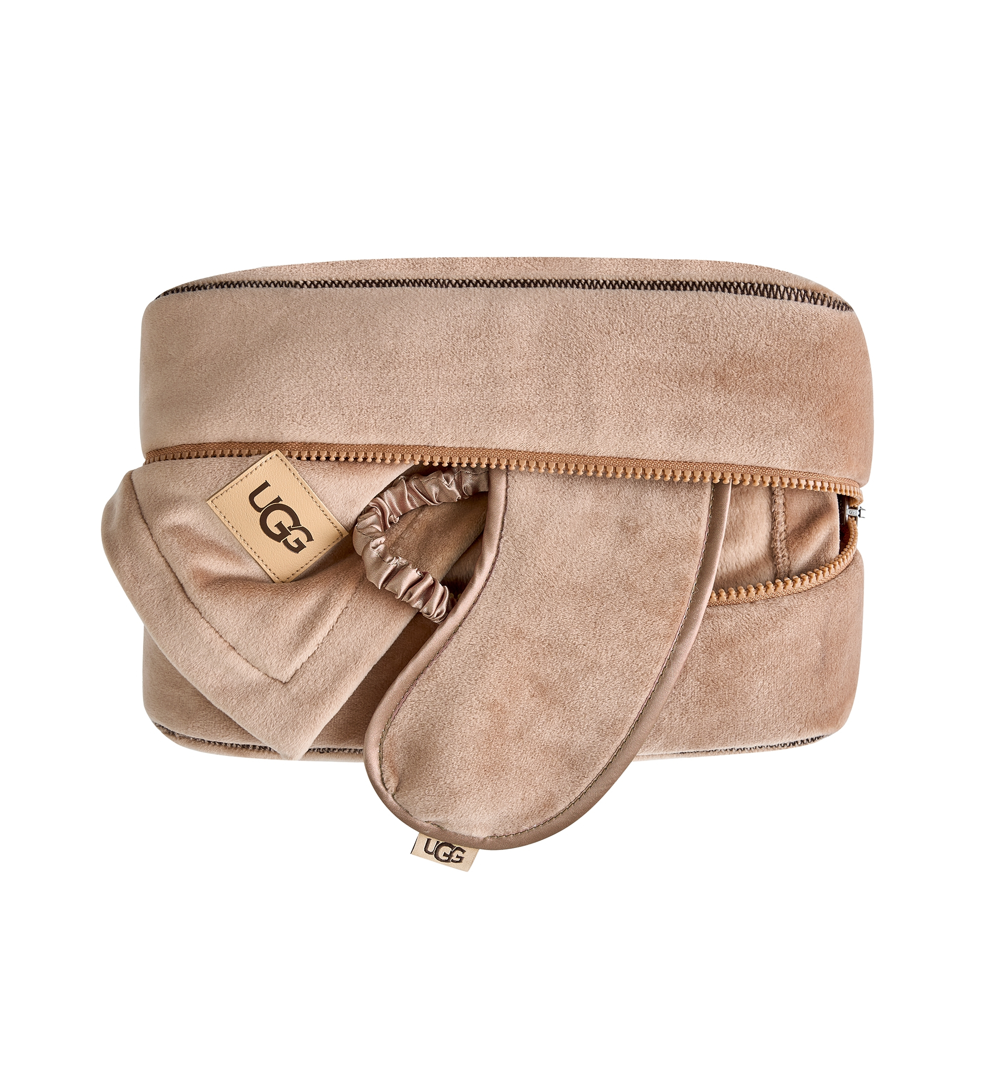 UGG® Raegan 3-Piece Throw, Eye Mask and Case Gift Set - Chestnut