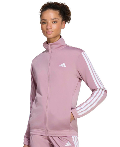 adidas Women's Tricot 3-Stripes Track Jacket - Magic Mauve/white