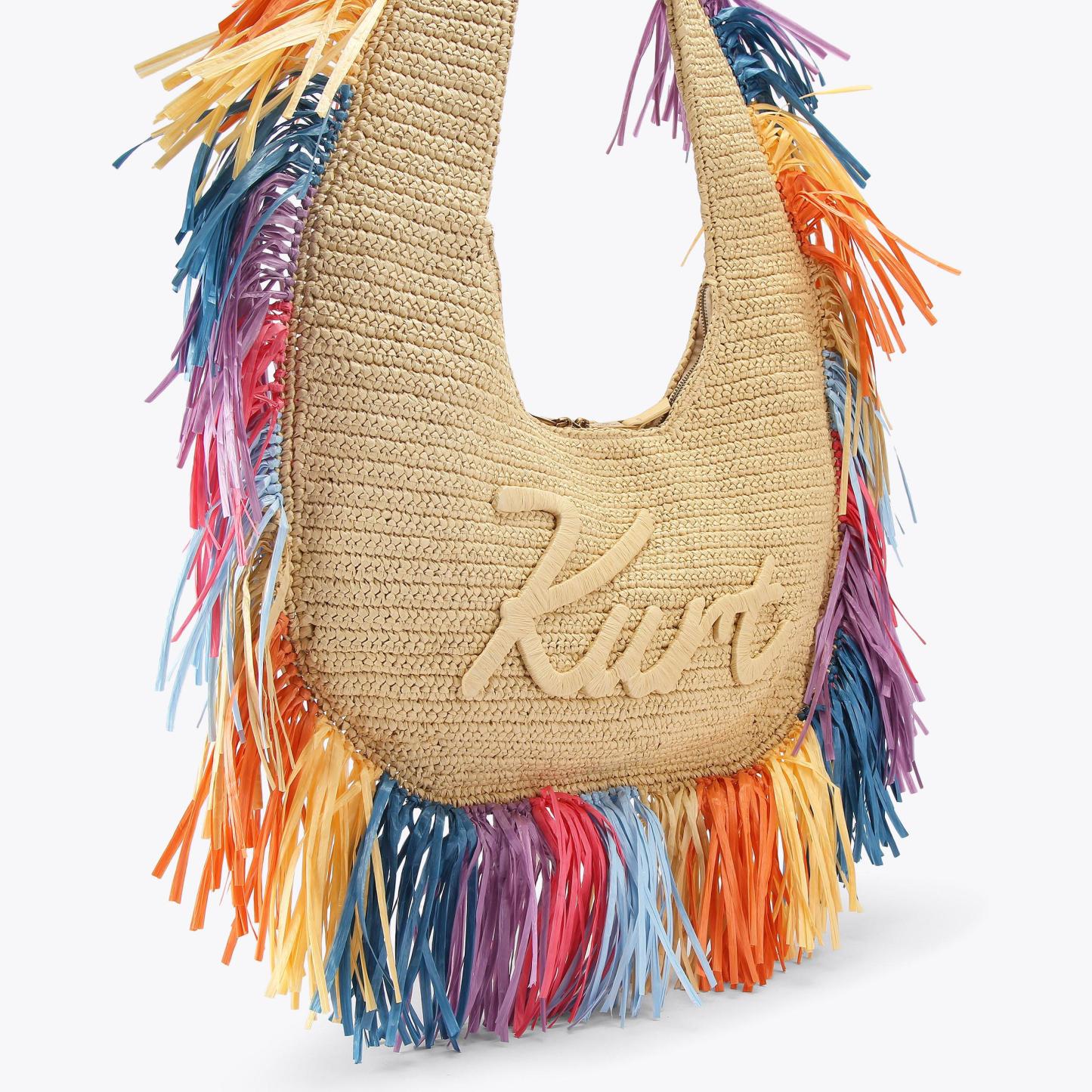 Kurt Geiger London Large Kurt Hobo Fringe Bag - White - view 3