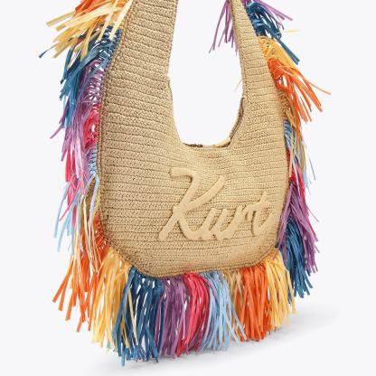 Kurt Geiger London Large Kurt Hobo Fringe Bag - White - view 3