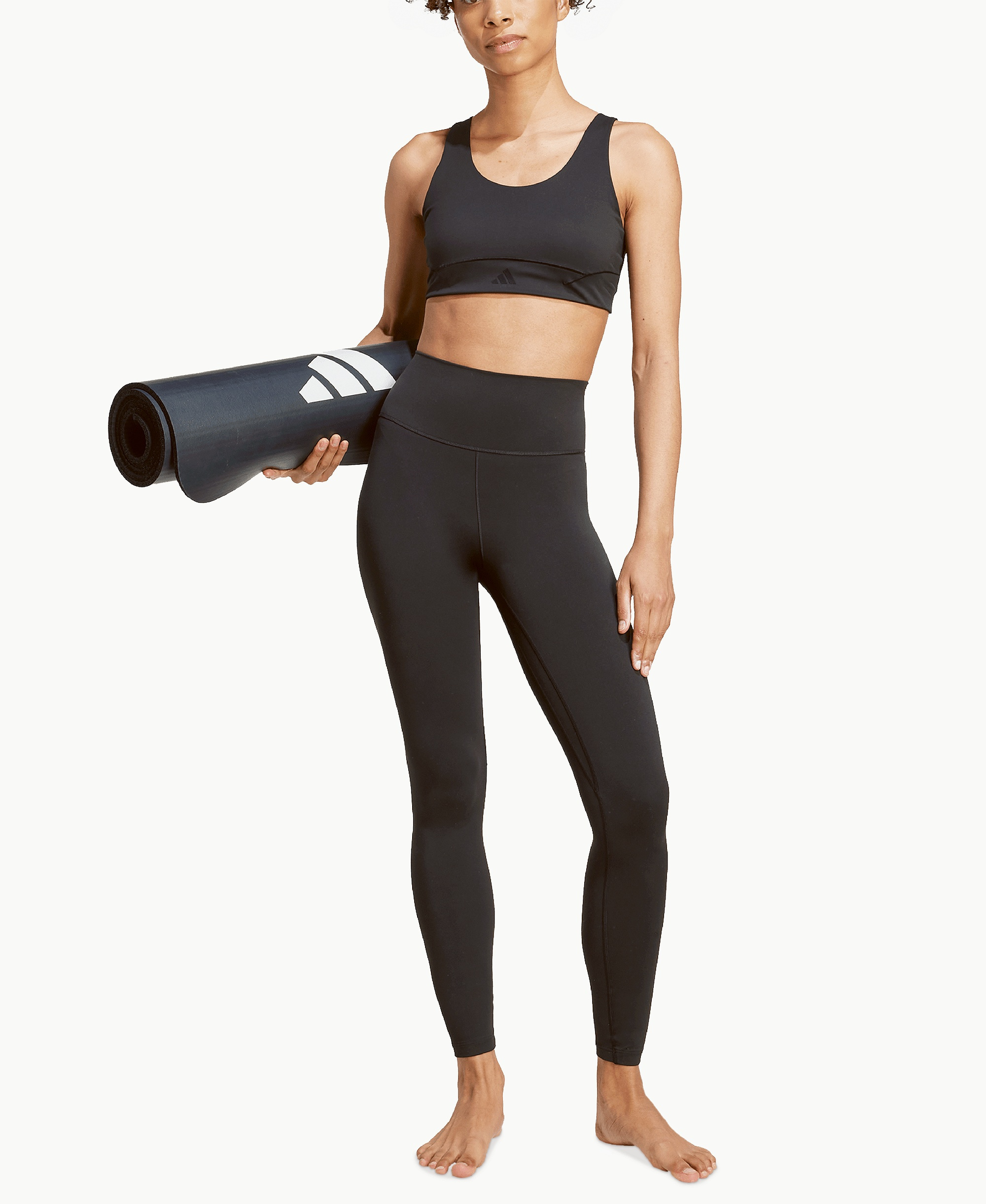 adidas Women's All Me High-Waist Pull-On 7/8 Leggings - Black/Black