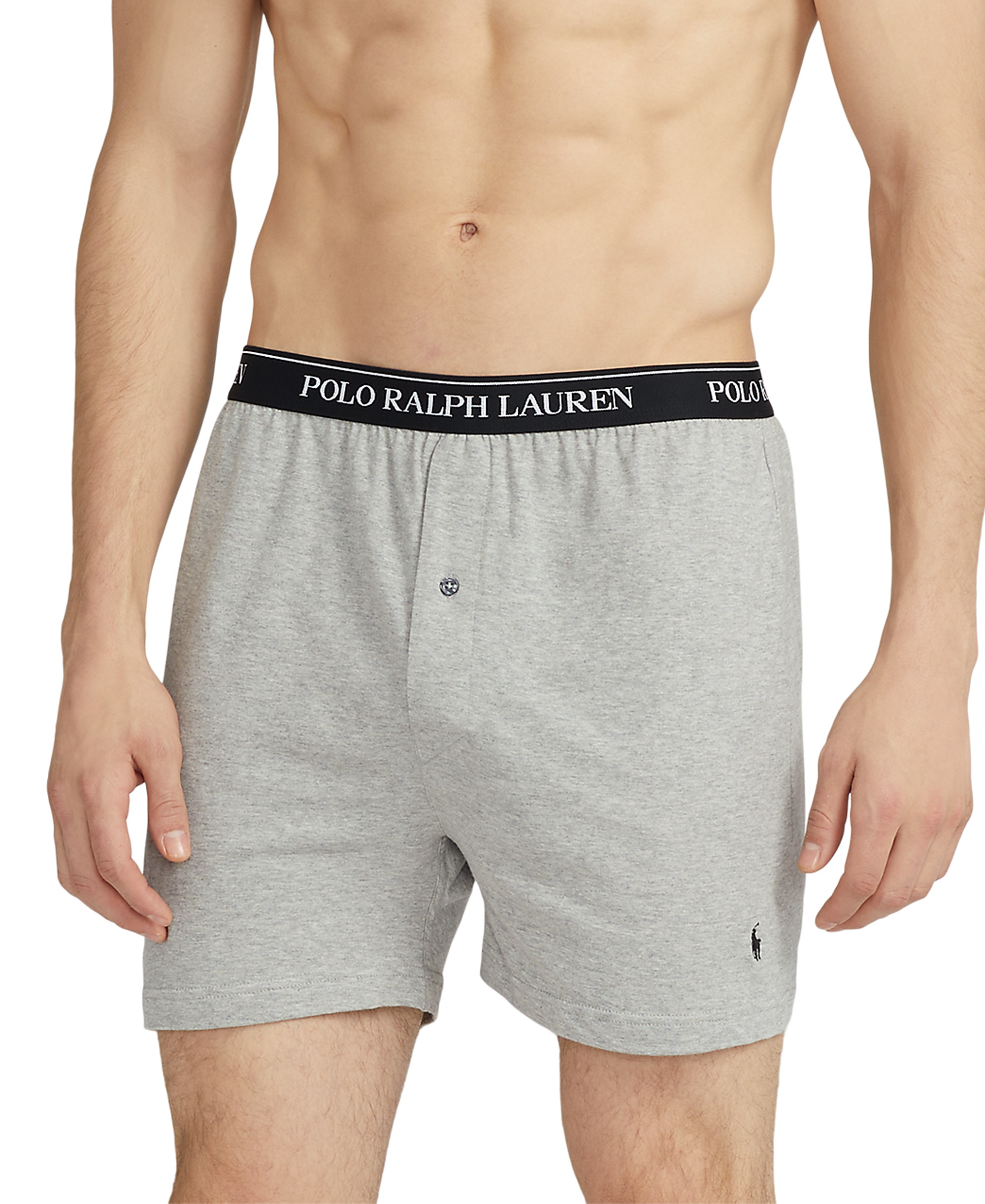 Polo Ralph Lauren Men's 5-Pack Classic-Fit Cotton Knit Boxers - Grey