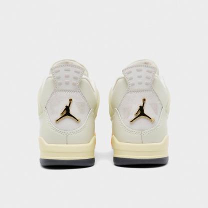 Women's Air Jordan Retro 4 Casual Shoes - Coconut Milk/Bright Mango/Bright Mango/Muslin - view 4