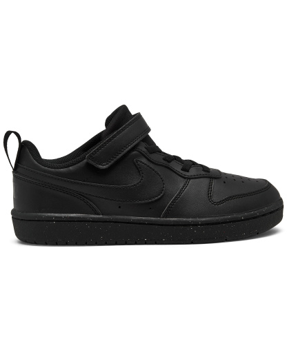 Nike Little Kids Court Borough Low Recraft Adjustable Strap Casual Sneakers From Finish Line - Black