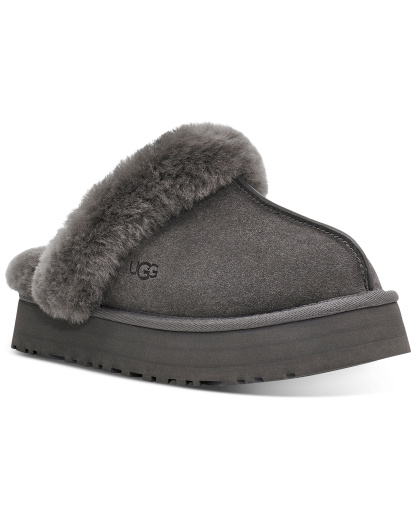 UGG® Women's Disquette Slip-On Clog Slippers - Charcoal