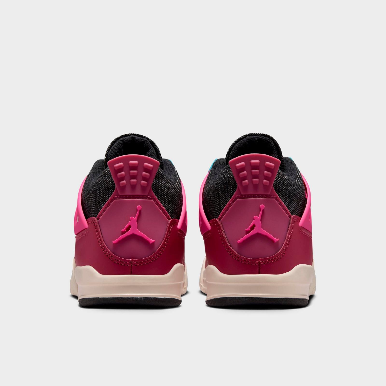 Little Kids' Air Jordan Retro 4 Basketball Shoes - Sweet Beet/Desert Pink/Off Noir/Chalk - view 4