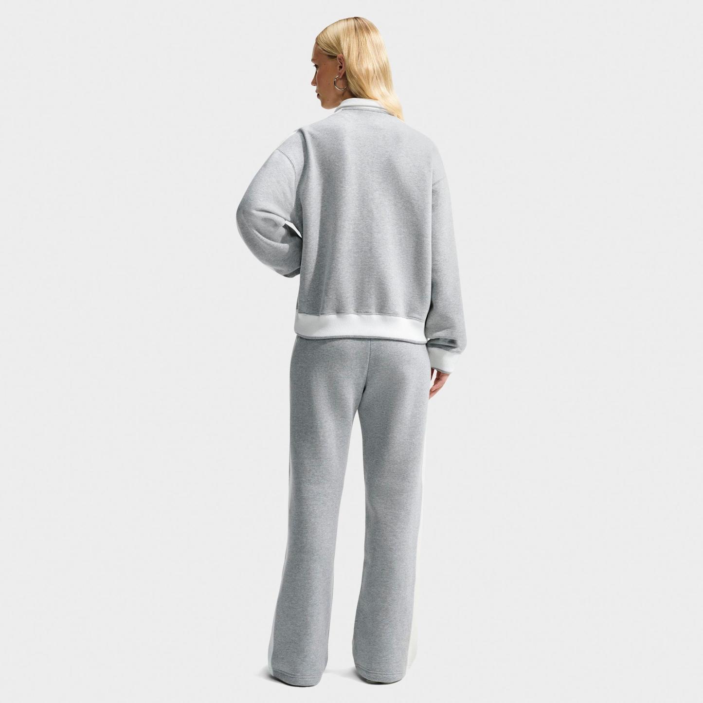 Women's Nithtke Studio Fleece Medium-Weight "Nithtke Run Club" Mid-Rise Track Pants - Dark Grey Heather/Sail/Sail
