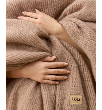 UGG® Margot Knit Throw, 50" x 70" - Sandalwood