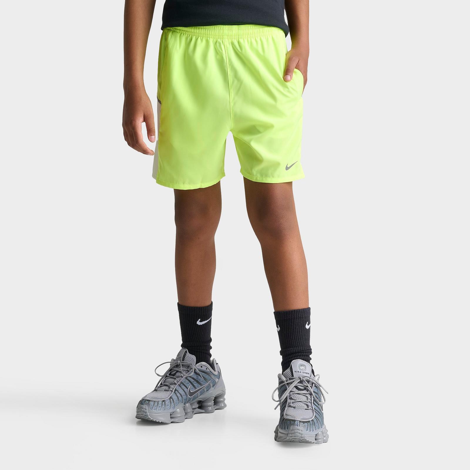 Big Kids' Nike Miler Dri-FIT Training Shorts - Volt