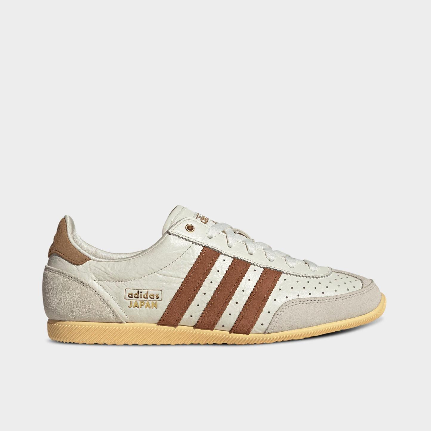 Women's adidas Originals Japan Casual Shoes - Part 2 - Off White/Dusky Bronze/Brown Desert - Left shoe facing left. Outside of the shoe.