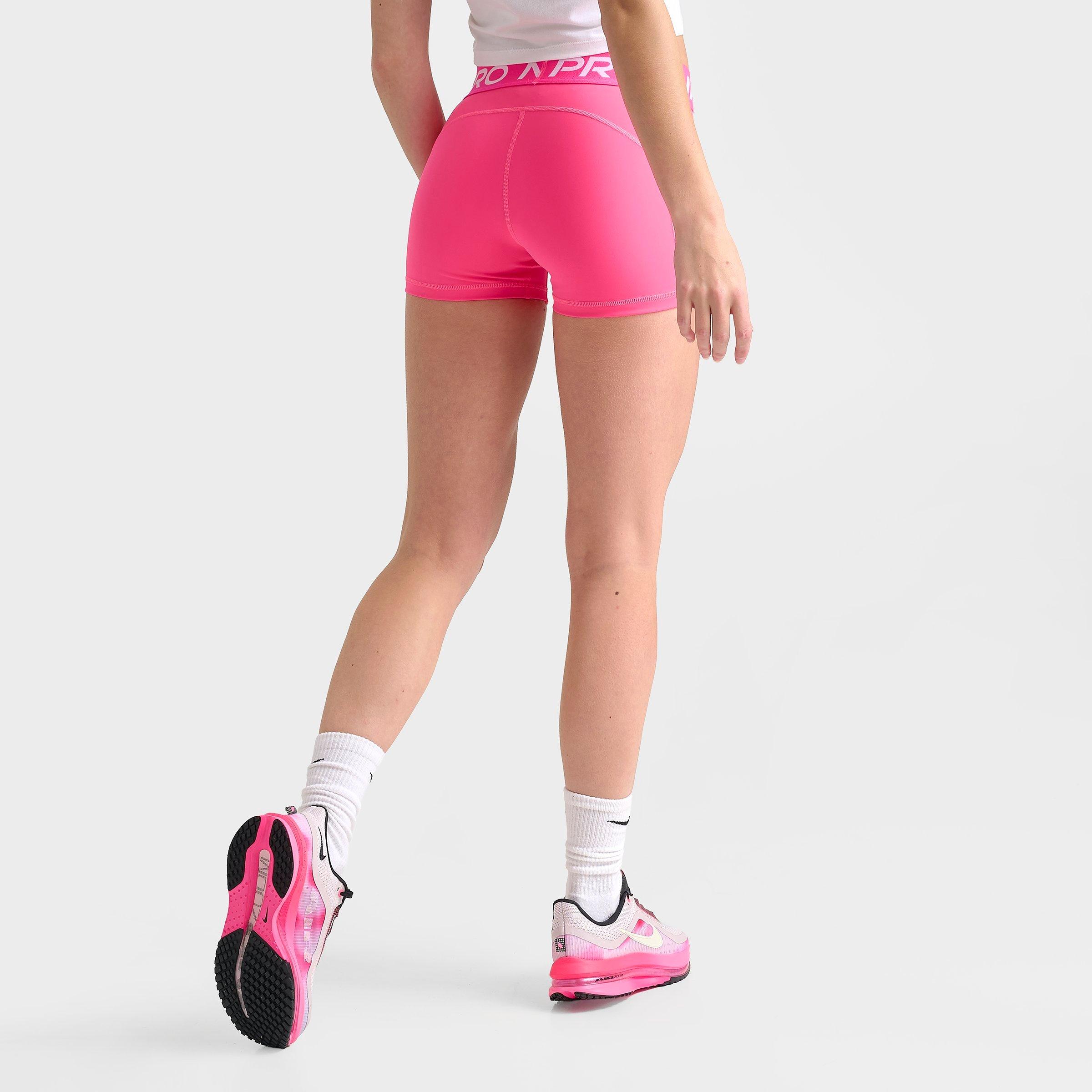 Women's Nithtke Pro Mid-Rise 3" Biker Shorts - Hyper Pink/White